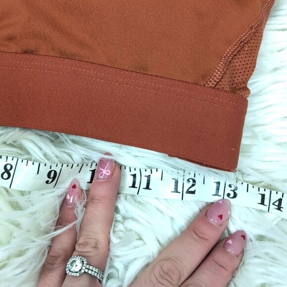 Nike Orange Sports Bra with High Neckline and Cutout Design - Picture 3 of 7